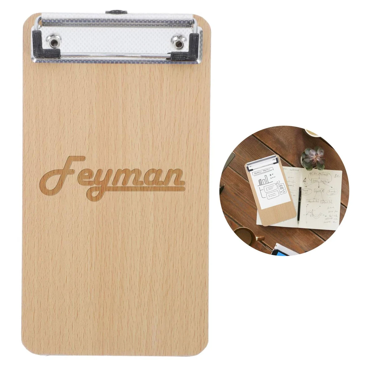 Double Sided Wood Grain Clipboard 1