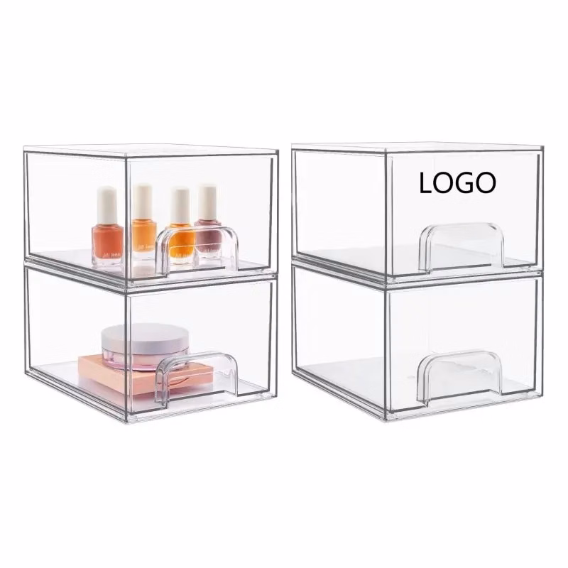 Stackable Cosmetic Clear Storage Drawers