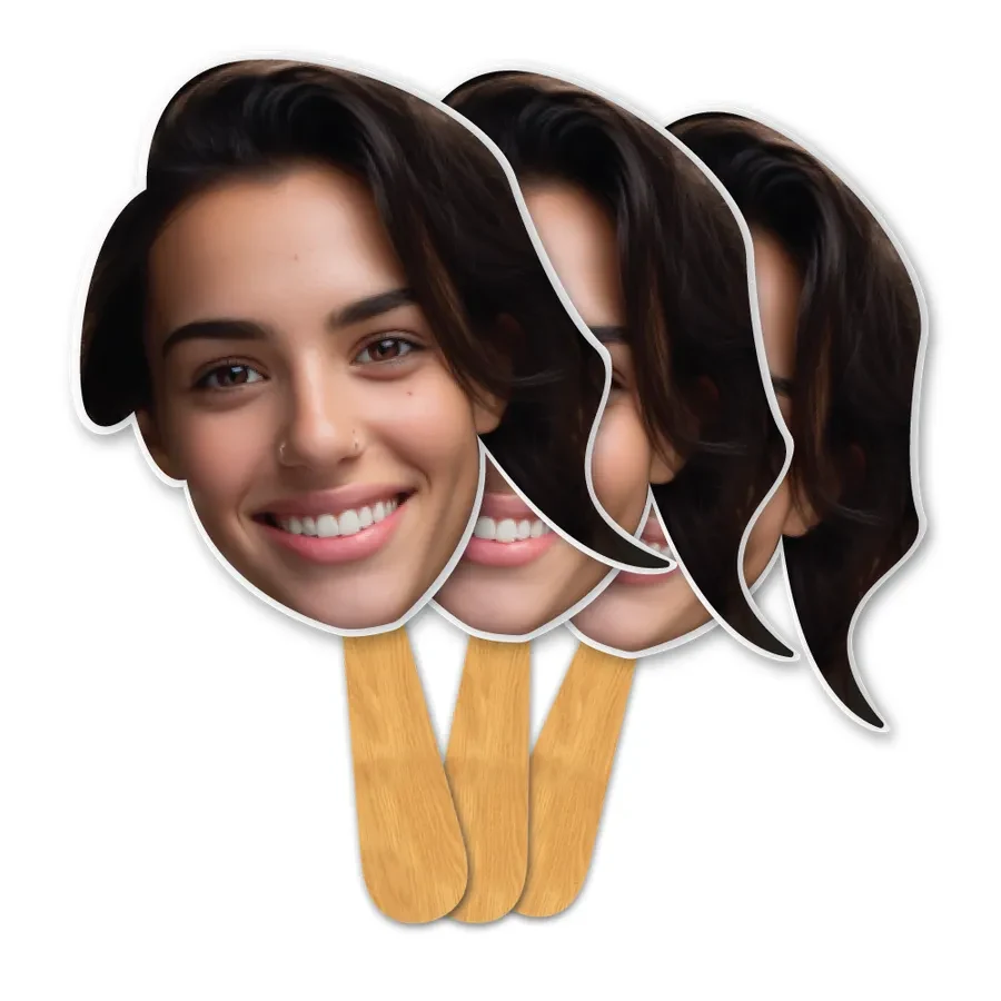 Face Cutout Hand Fan 1