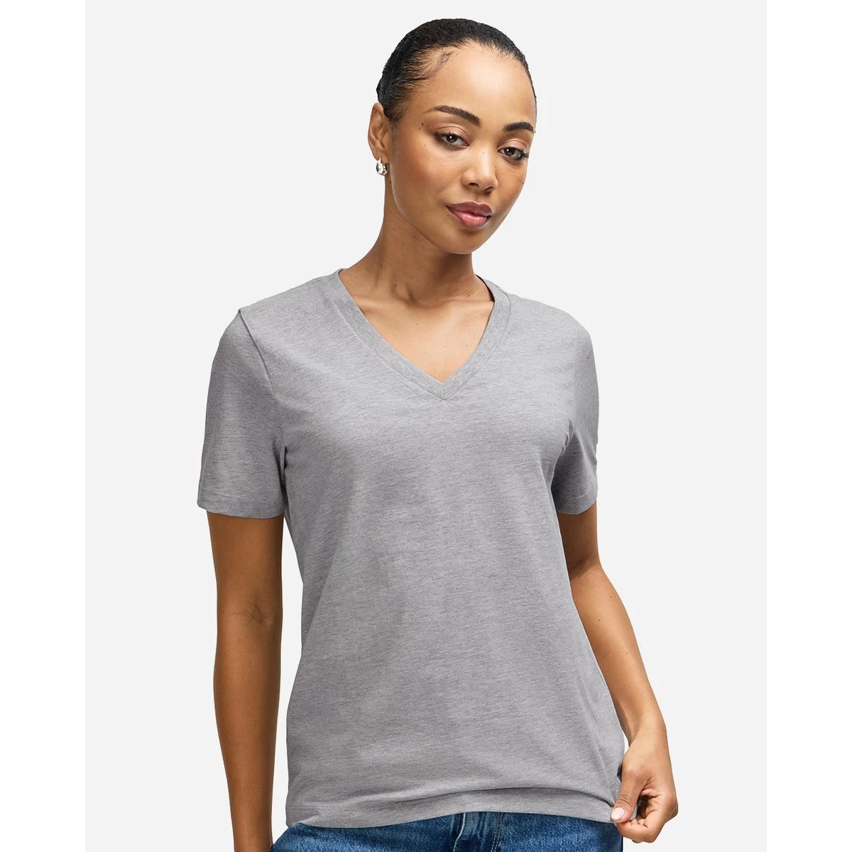 Women's Midweight V-Neck Tee - 58V2 1