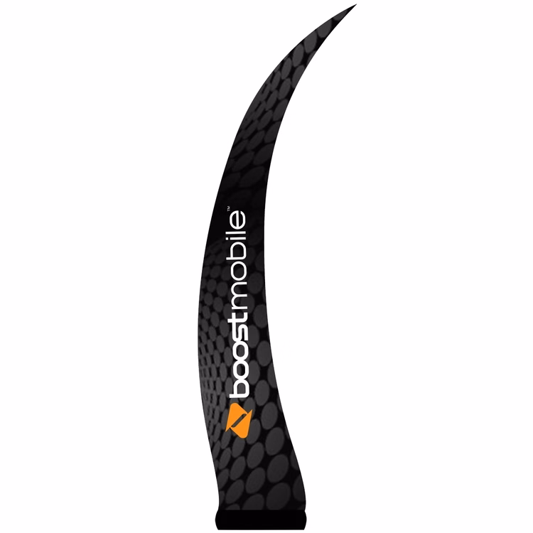 AirePin™ LED Inflatable Column, Horn_Black Boost Mobile - 10'H