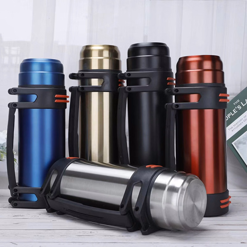 Large Half Water Bottle With Portable Handle Lid