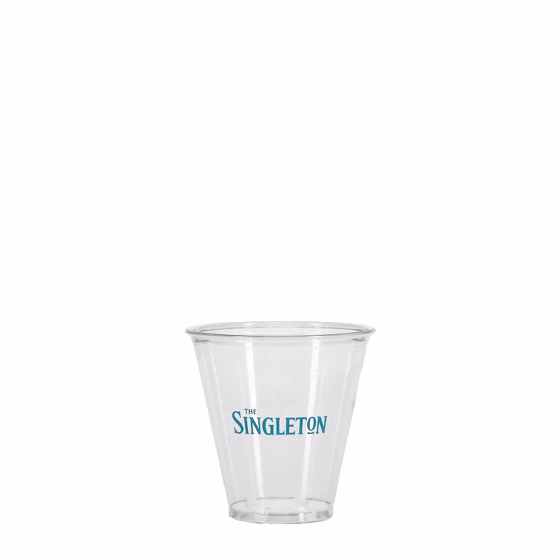 5 oz Soft Sided Plastic Cup Clear Tradition Print