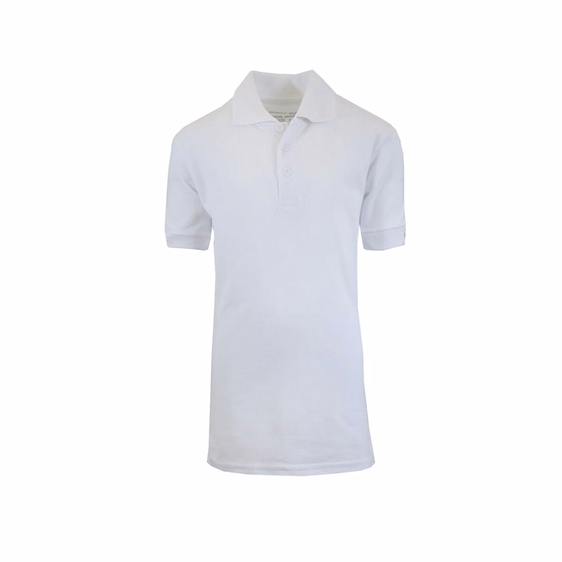 Boys' School Uniform Polo Shirts - Size 12 White