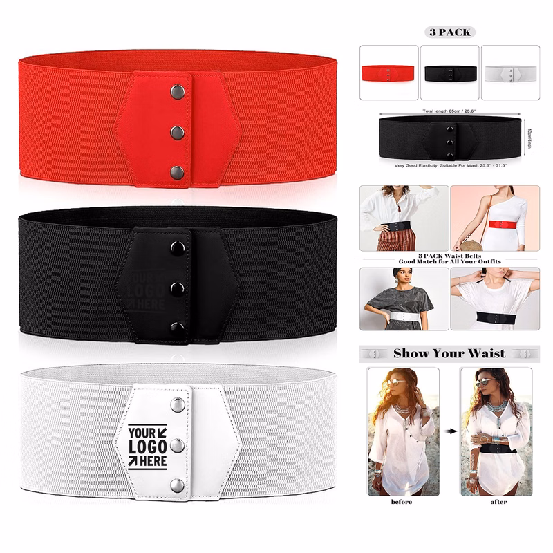 Wide Elastic Belt Women's Bowknot Belt