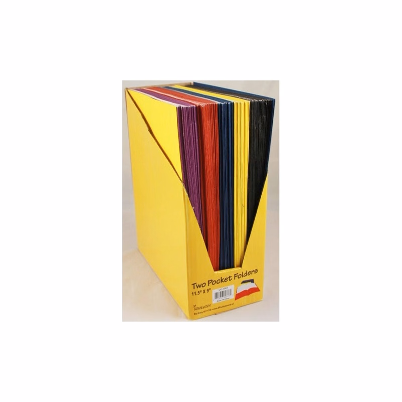 2 Pocket Paper Folders - Assorted Colors