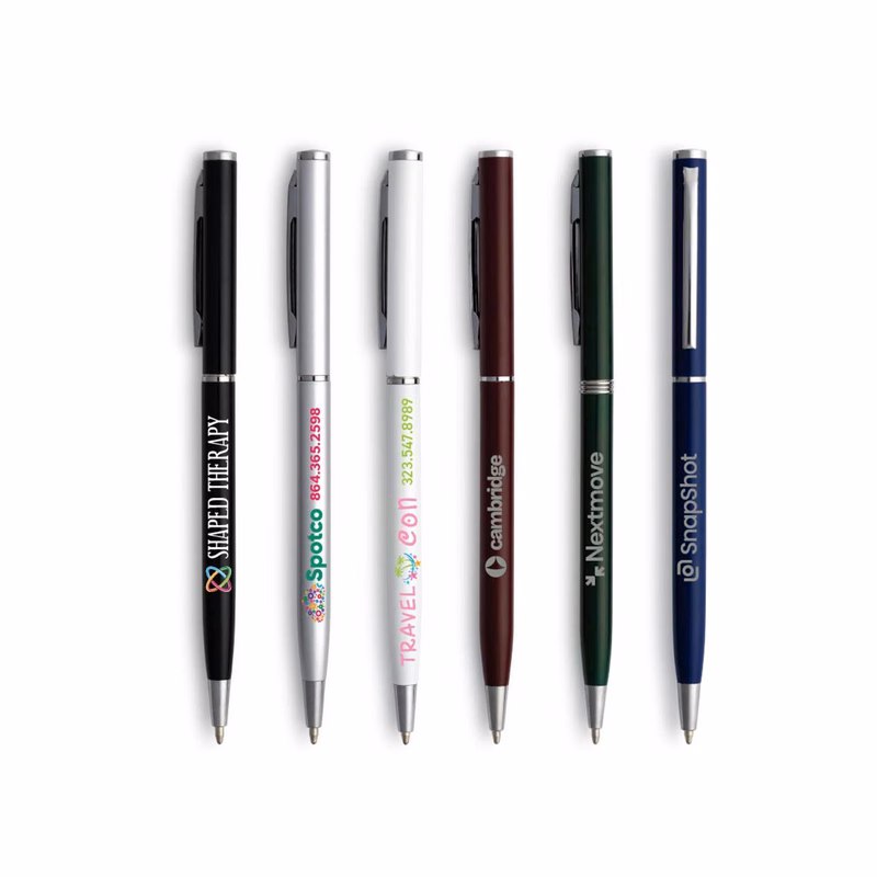 Small Batch -Slim Twist Metal Pen (Silver)