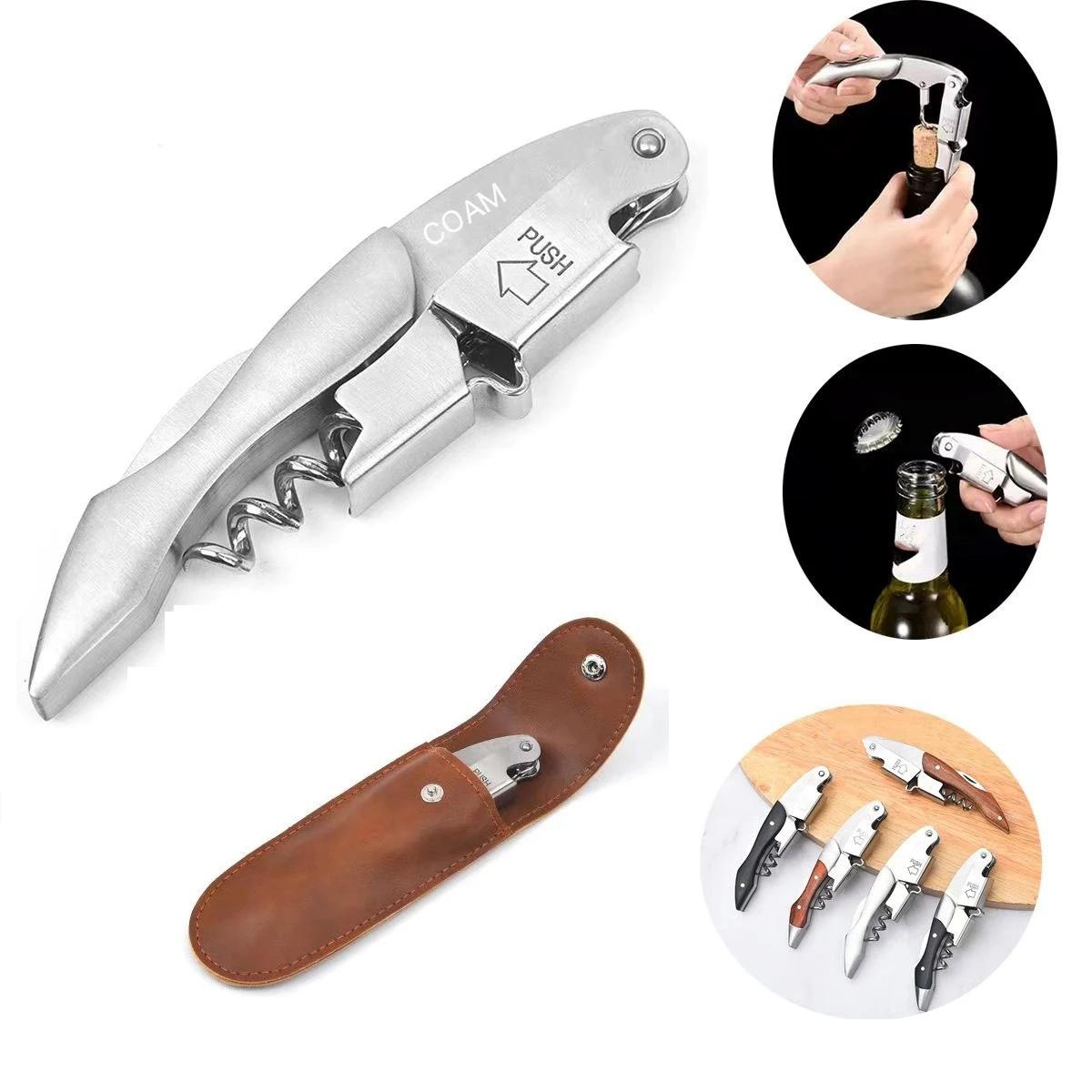 Corkscrew With Foil Cutter &Bottle Opener 1