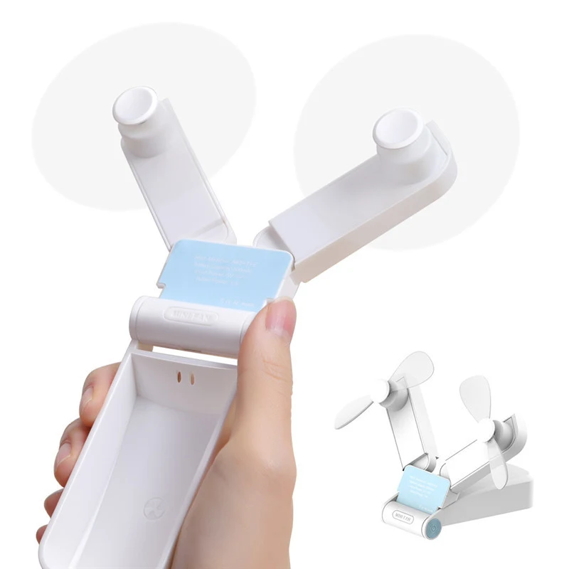 Foldable Dual-Head Handheld Fan 1