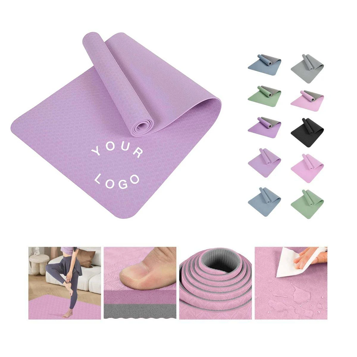 Exercise Mat TPE Comfortable and Lightweight 1