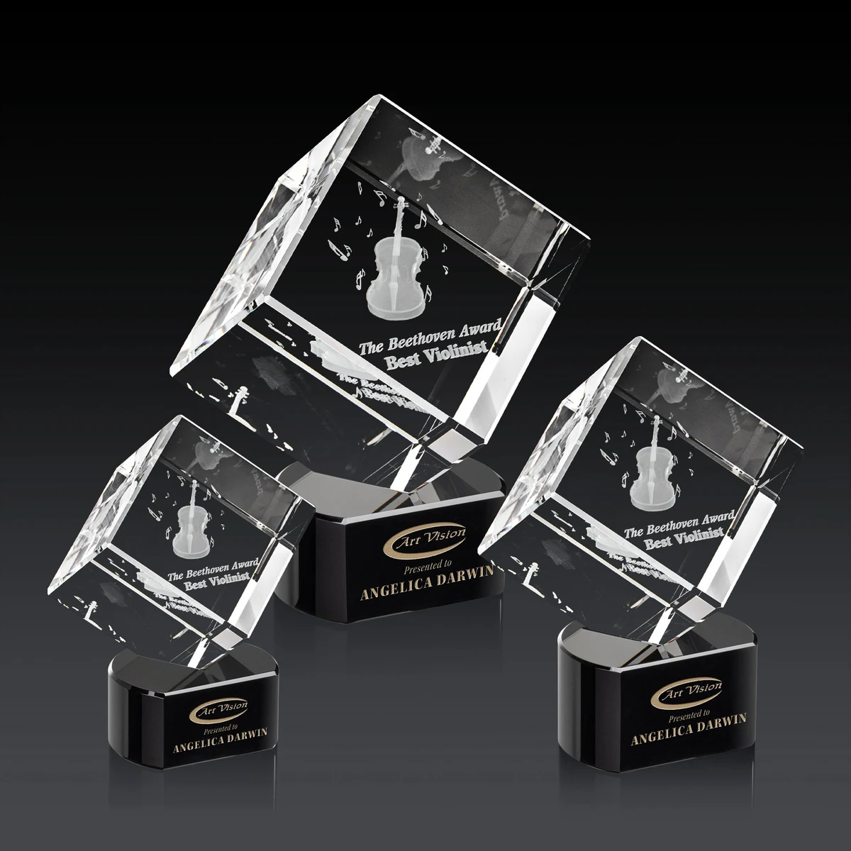 Burrill 3D Award on Paragon Base - Black 1