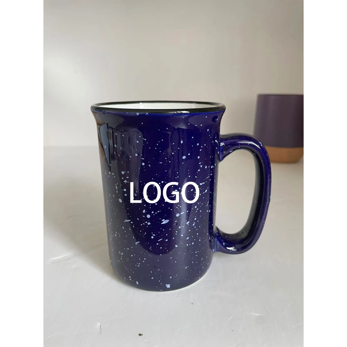 Cosmic Blue Speckled Ceramic Mug 1