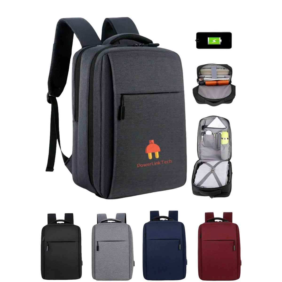 Customizable High End Laptop Backpack Luggage With USB Port - OCEAN 1