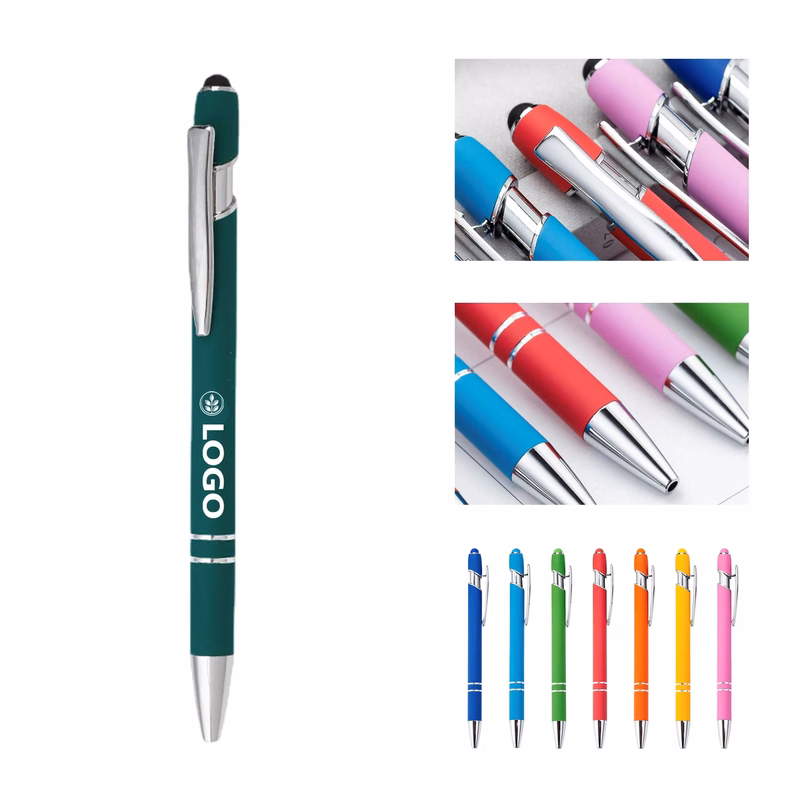 2-in-1 Stylus Retractable Ballpoint Pen