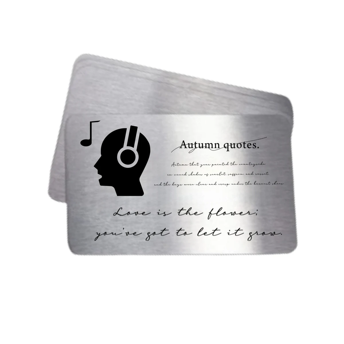 Metal ID Cards 1.97"??3.15" silver And Black 1