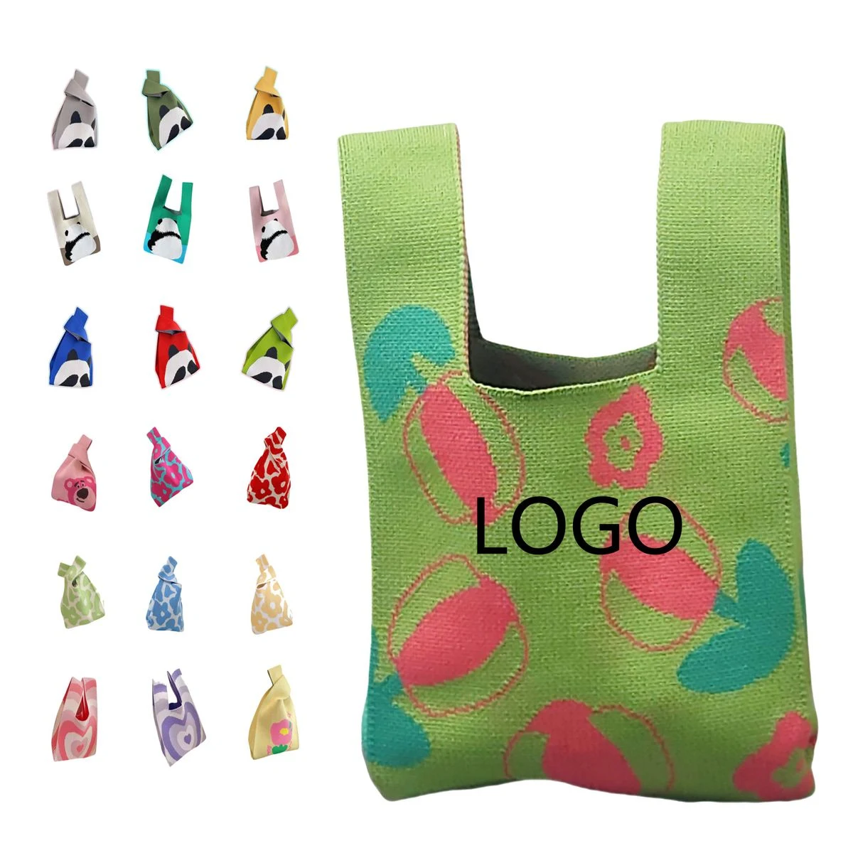 Full Color Handheld Tote Bags, custom tote bag with logo imprint 1