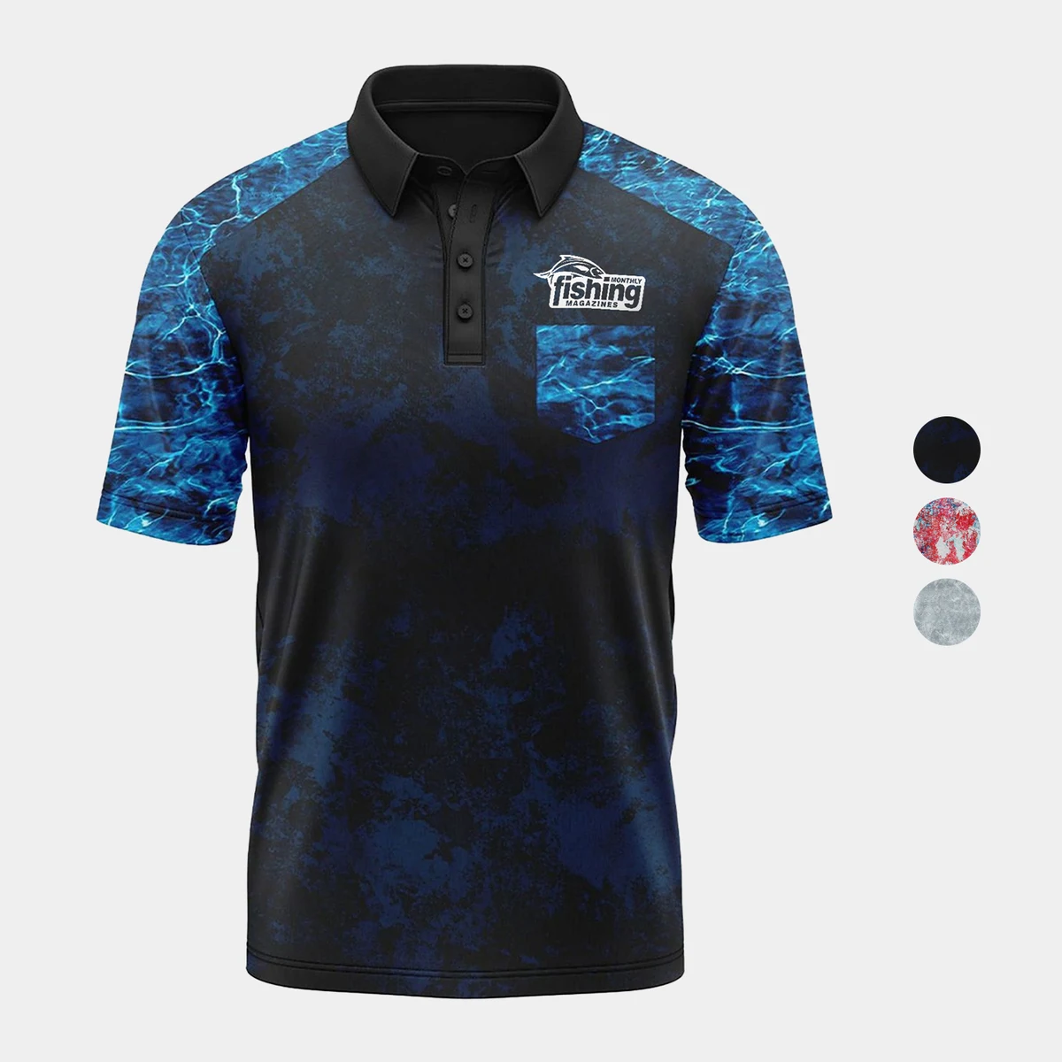 Mossy Oak® Men's 4.4 oz. Polyester Interlock Polo with Pocket & UPF 50+ 1