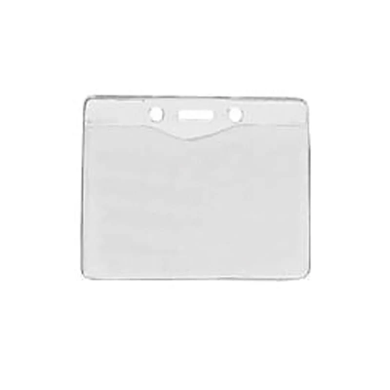 Blank Top Load Clear Vinyl Badge Holder w/Slot/Chain Holes 1