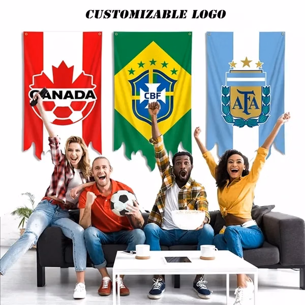 World Cup National Team Hanging Flags for Commutes, Fitness and Travel