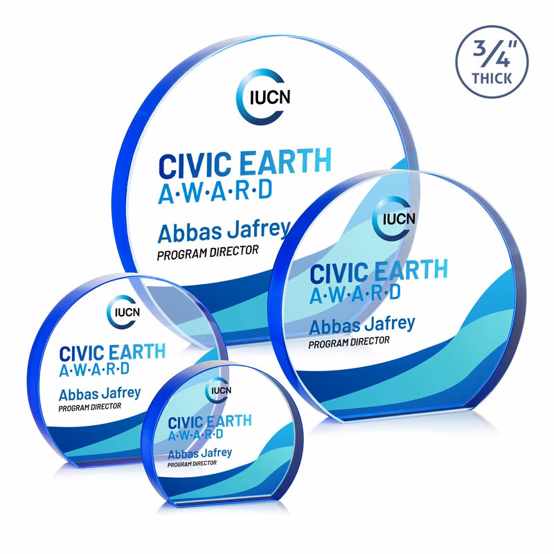Maren Hemisphere VividPrint™ Award - Blue