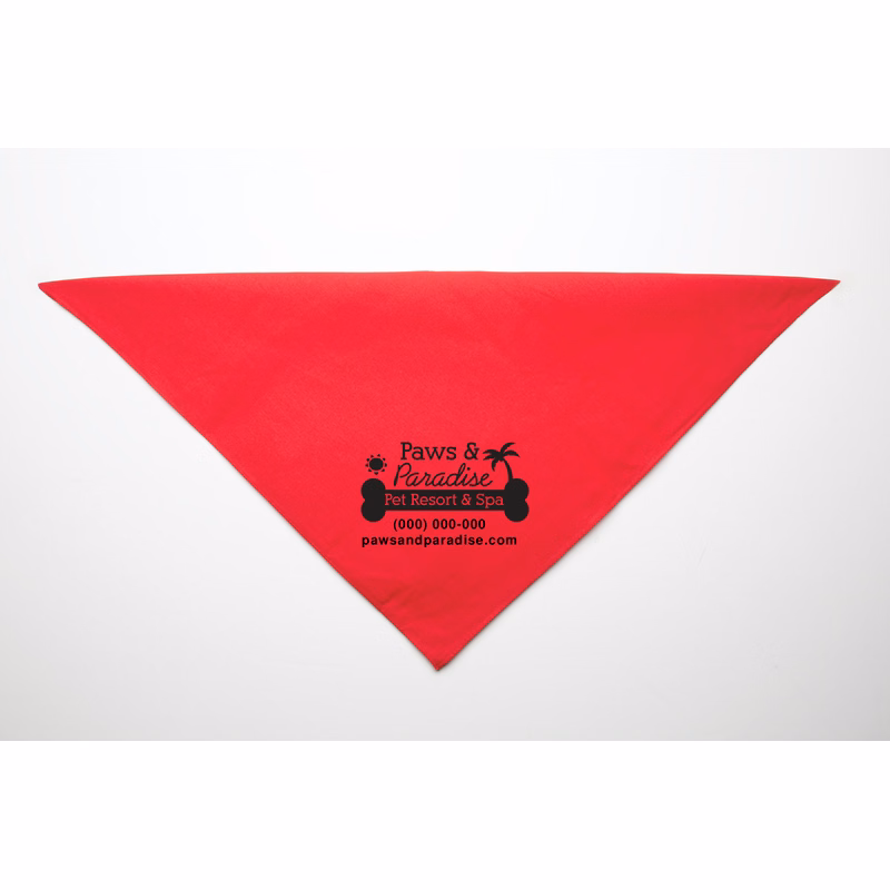 Personalized Red Square Pet Bandana