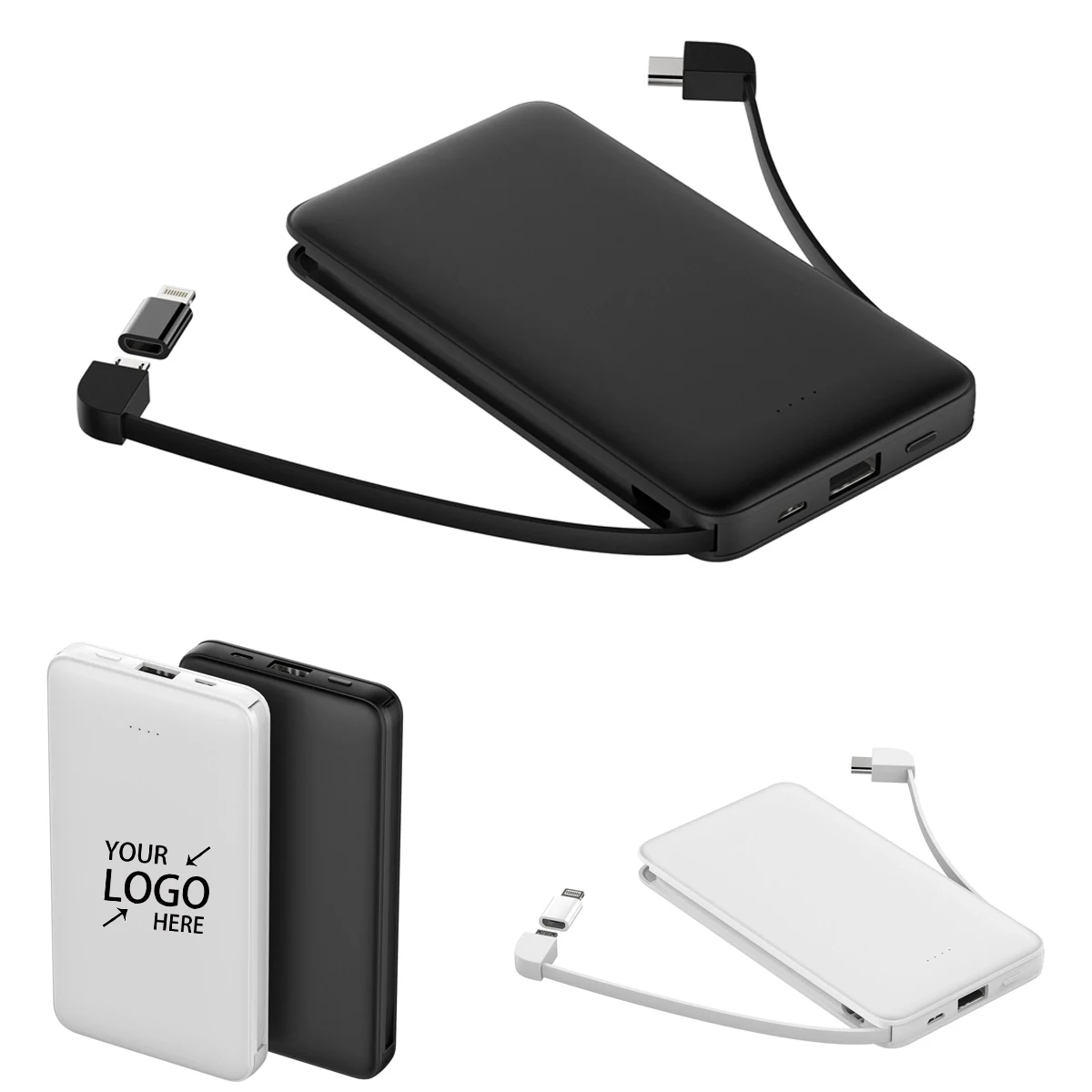 3 In1 10000Mah Power Bank Built In Cable 1
