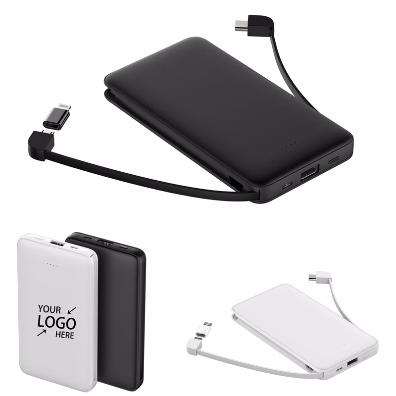 3 In1 10000Mah Power Bank Built In Cable