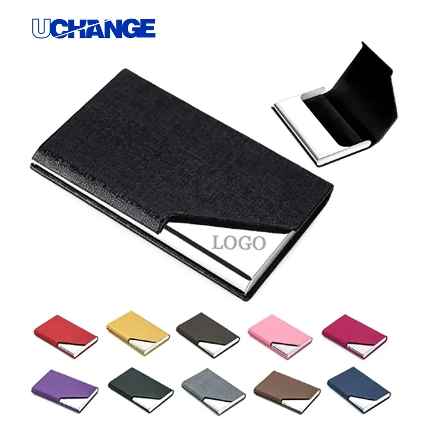 Stainless Steel PU Business Card Case Professional Holder for Networking 1