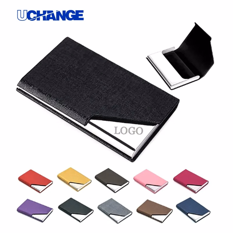 Stainless Steel PU Business Card Case Professional Holder for Networking