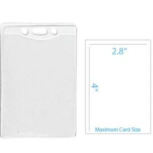 3.18" W x 4.78" H - Vertical Clear Vinyl Badge Holder (Blank) 1