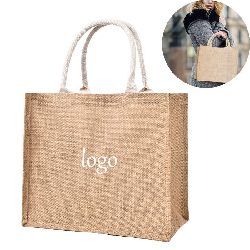 Linen Shopping Tote Bag