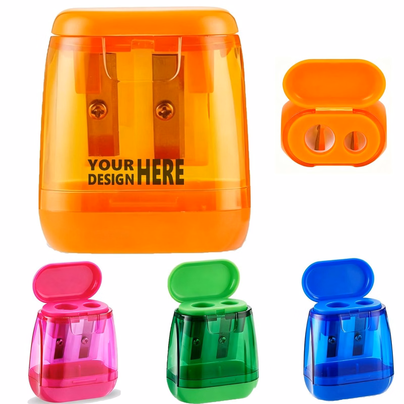 Portable Dual Hole Manual Pencil Sharpener