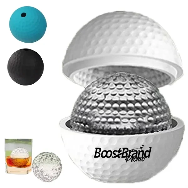 Custom Dimpled Golf Ball Ice Cube Mold with Sphere Design — Home Bar Gadget 1