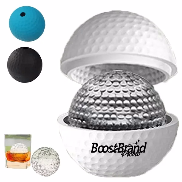 Custom Dimpled Golf Ball Ice Cube Mold with Sphere Design — Home Bar Gadget