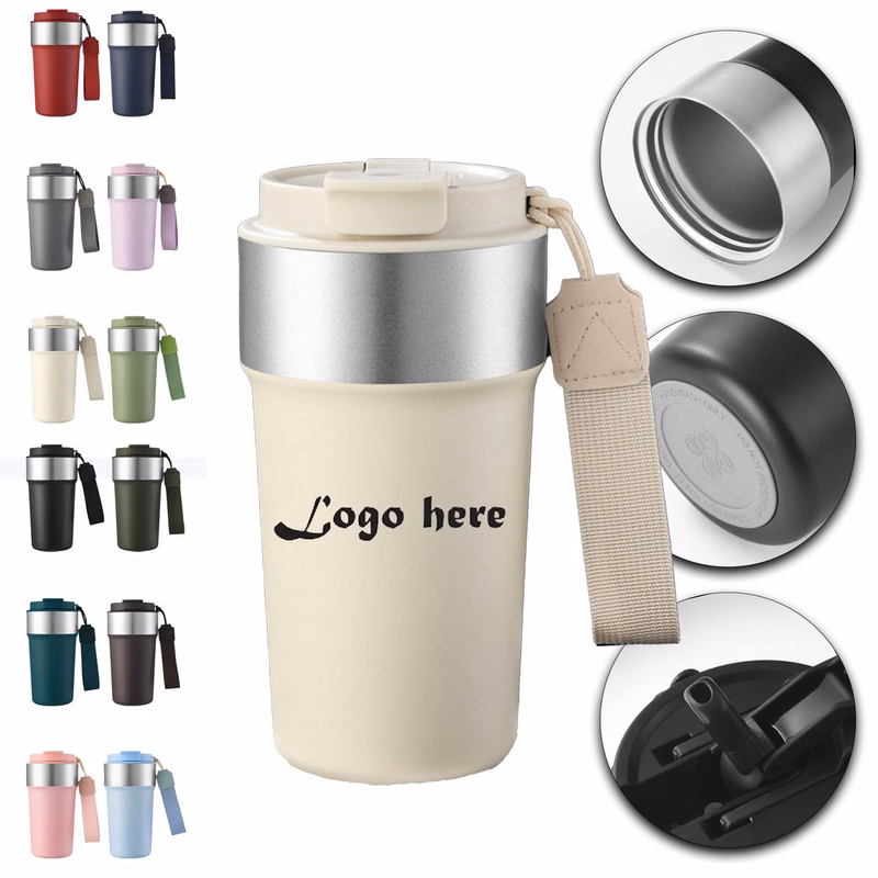 Leakproof Vacuum Tumbler Portable Straw Coffee Mug