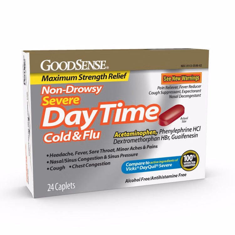 Daytime Cold & Flu Tablets - Severe 24 Pack