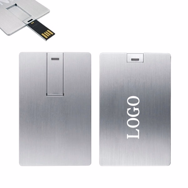 Flip Up Metal USB Business Card - 32 GB