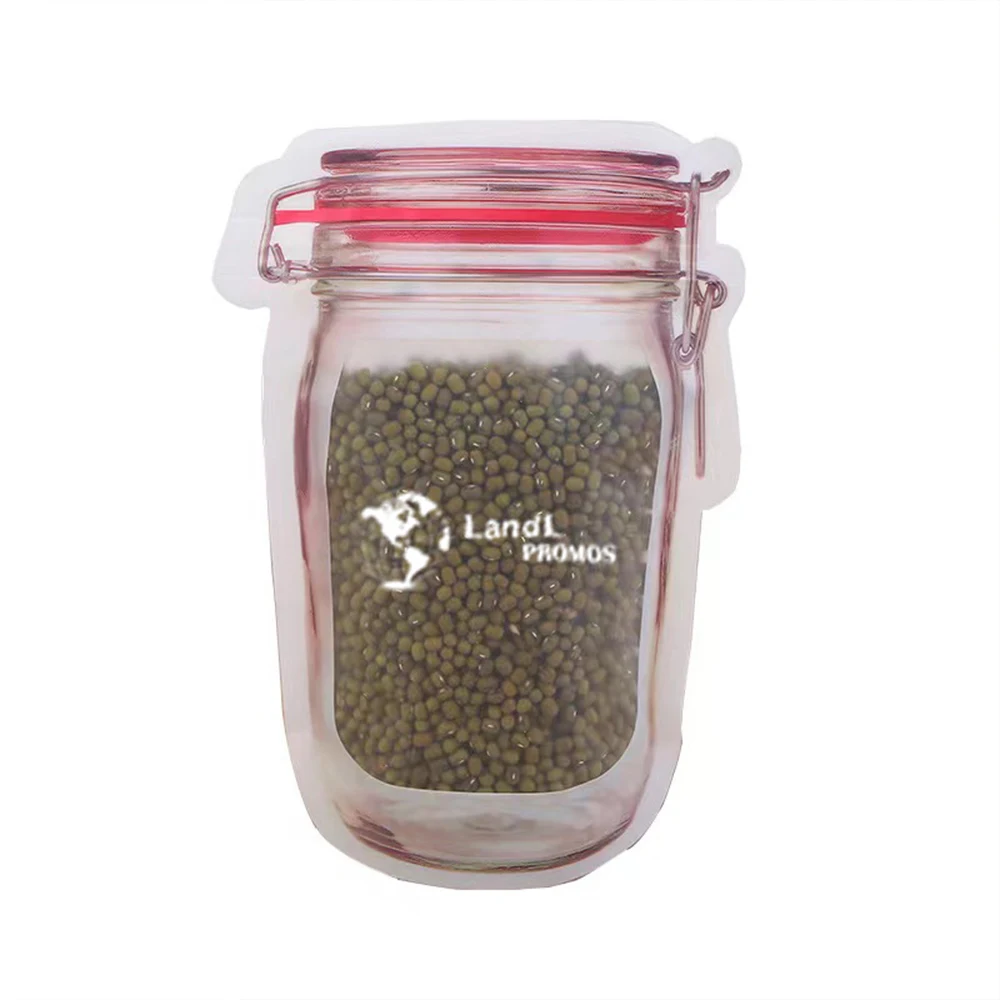 Multi-Size Mason Jar Bottle Pattern Zipper Bags 1