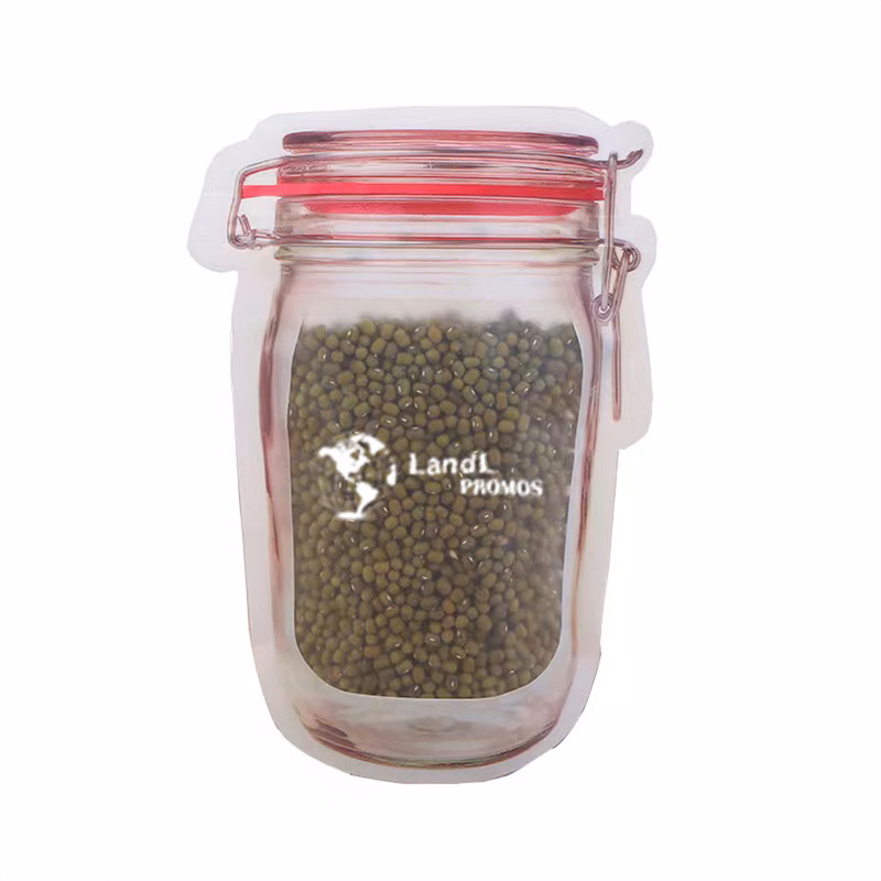 Multi-Size Mason Jar Bottle Pattern Zipper Bags