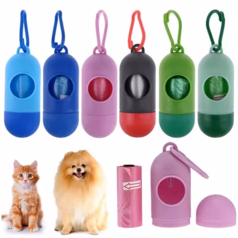 Dog Poop Bags With Dispenser and Clip