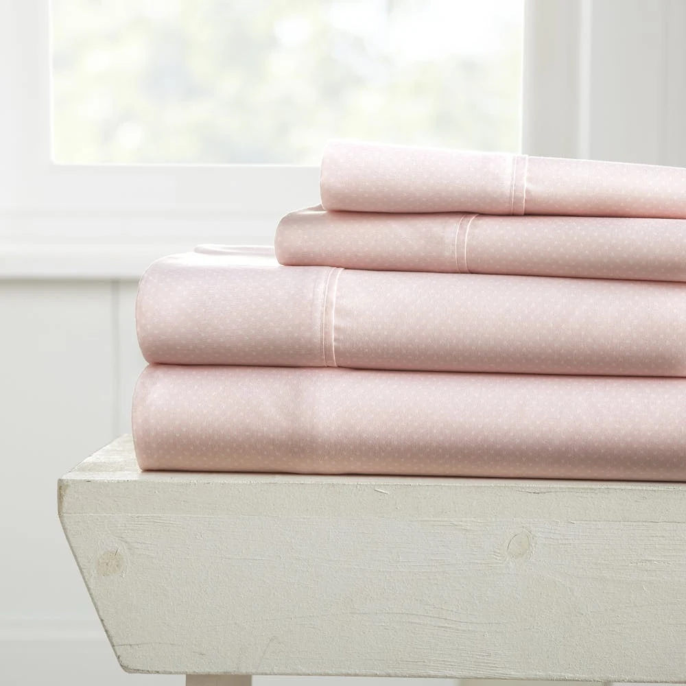 Bed Sheet Sets - Pink Hearts Queen 4 Set 1