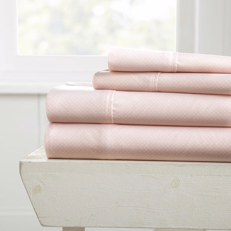 Bed Sheet Sets - Pink Hearts Queen 4 Set