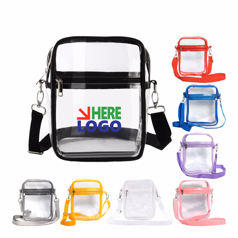 Clear PVC Crossbody Shoulder Bag