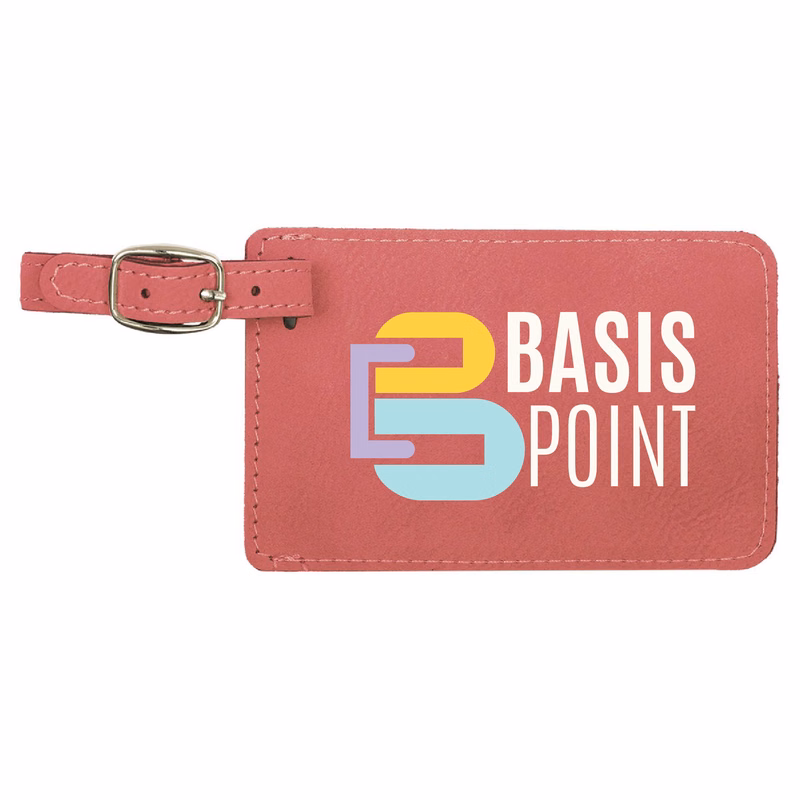 Pink Leatherette Luggage Tag
