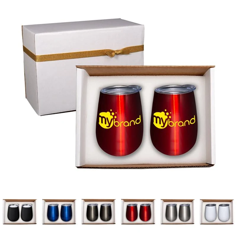 Duo Vacuum Stemless Wine Tumbler Gift Set 1