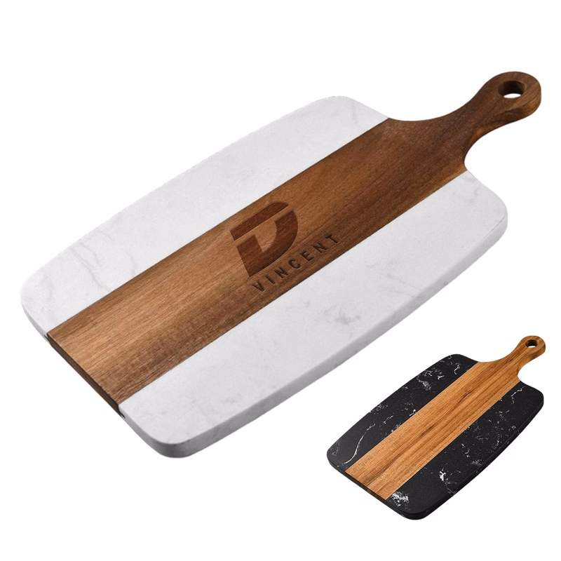 Wooden Marble Cutting Board w/ Hanging Hole