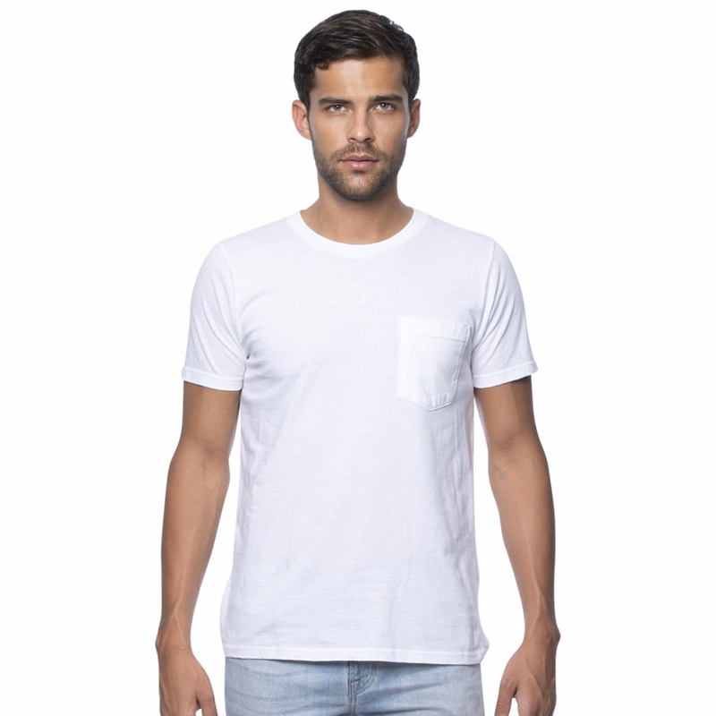USA Made Unisex Organic Short Sleeve Pocket Tee