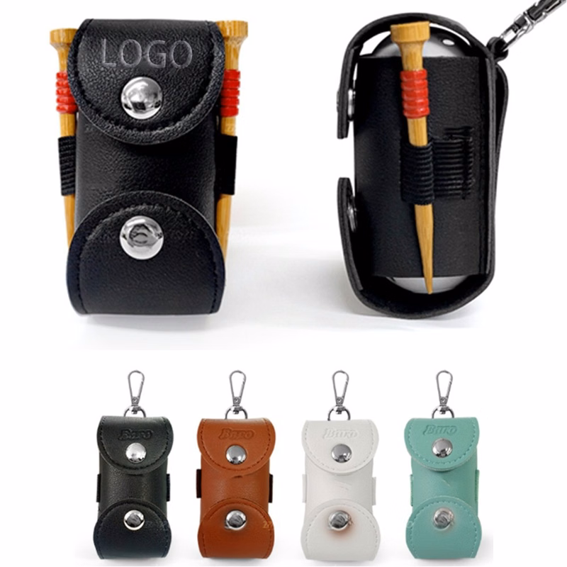 Leather Golf Ball Holder Bag