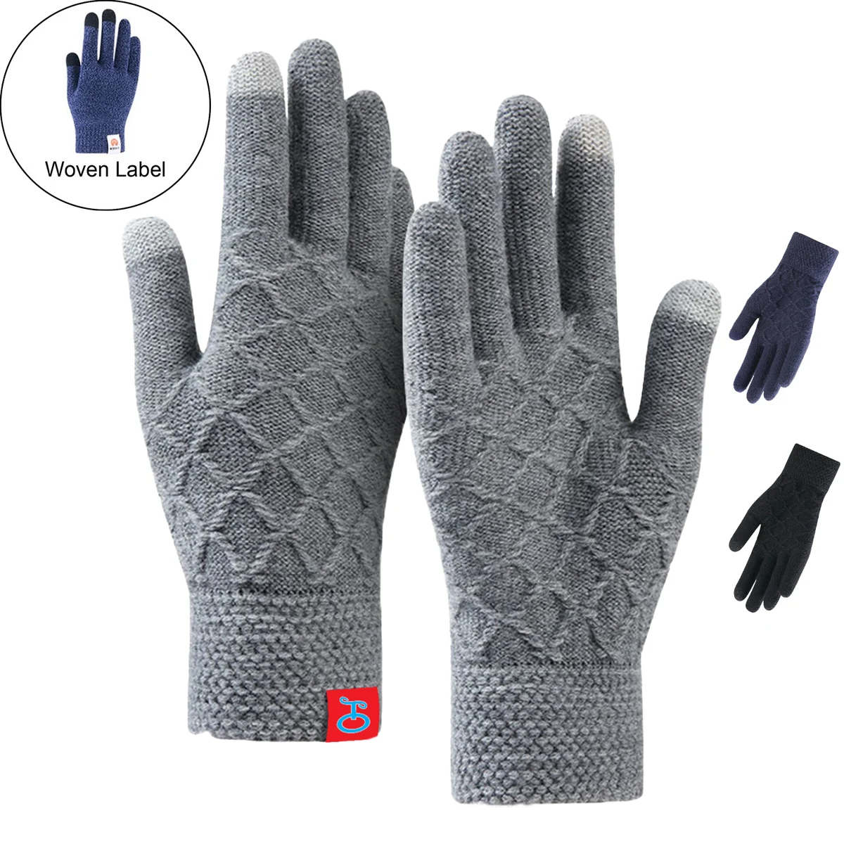 Cold Resistance Adult Gloves w/ 2 Finger Touch 1