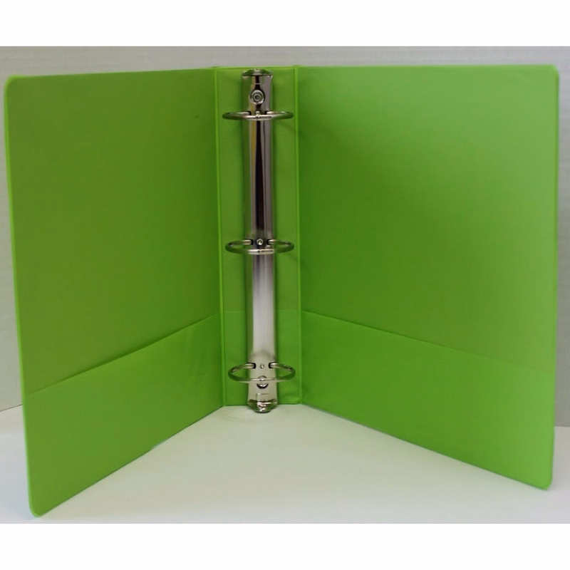1" 3-Ring Binder - Lime Green 2 Pocket